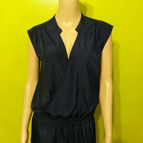 NWOT J Crew Wrap-Front Navy Blue Romper - Picture 5 of 5